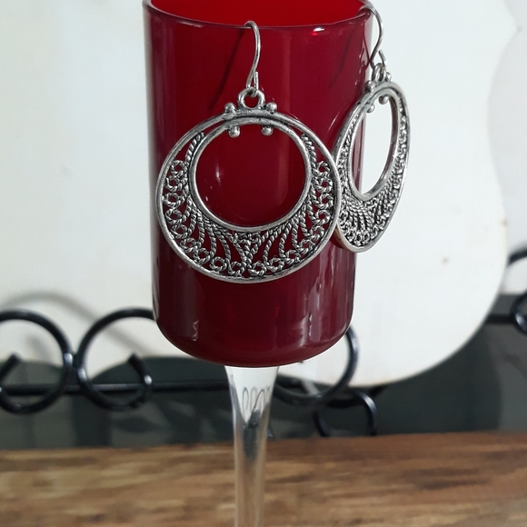 ❤ 3X 16 VINTAGE SILVER BEAUTIFUL EARRINGS - Picture 2 of 4